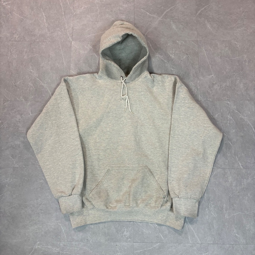 Vintage Discus Athletic Heather Grey Hoodie Made in USA Tultex Mens 2XL Pullover
